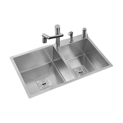 MORZZE By Anupam 32x20x9 Stainless Steel Sink |Double Bowl Sink | A02-210LX