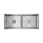 MORZZE 45x20x9 Stainless Steel Sink | Double Bowl Sink | A02-206