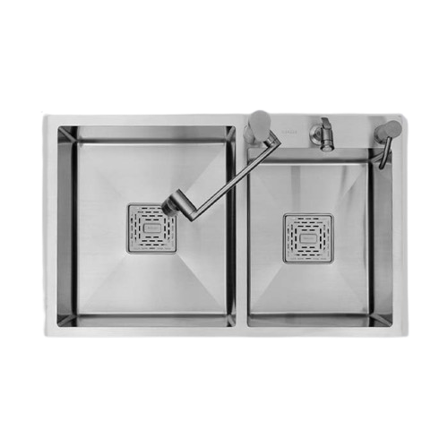 MORZZE 32x20x9 Stainless Steel Sink |Double Bowl Sink | A02-210LX