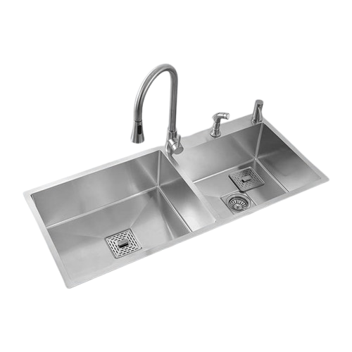 MORZZE 42x20x9 Stainless Steel Sink | Double Bowl Sink | A02-212LX