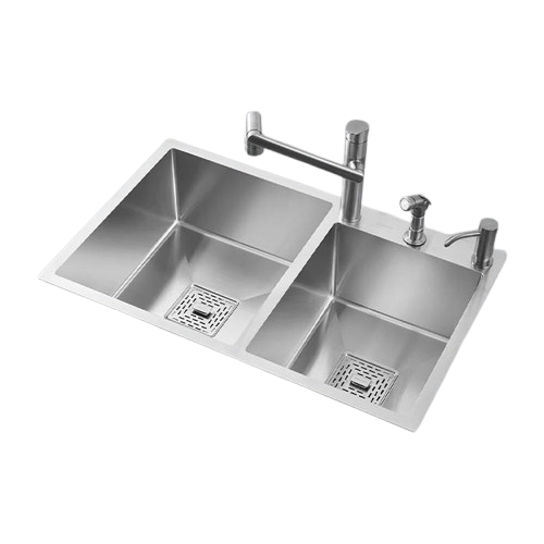 MORZZE 36x20x9 Stainless Steel Sink | Double Bowl Sink | A02-211LX