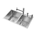 MORZZE 36x20x9 Stainless Steel Sink | Double Bowl Sink | A02-211LX