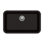 Carysil N100 Jumbo Single Bowl Kitchen Sink | 30x19 | Single Bowl Sink | Color - Black(Nera)