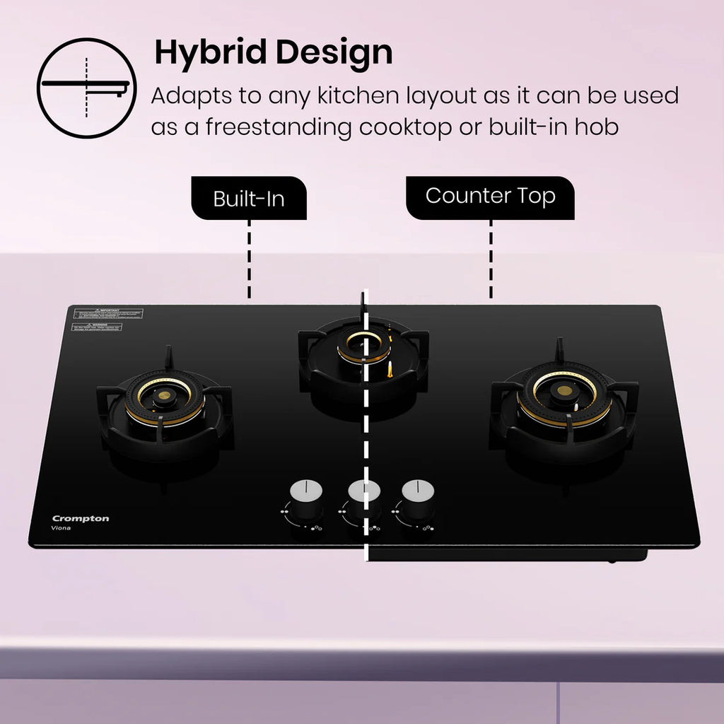 Crompton Hob Viona 78 cm 3 Burner