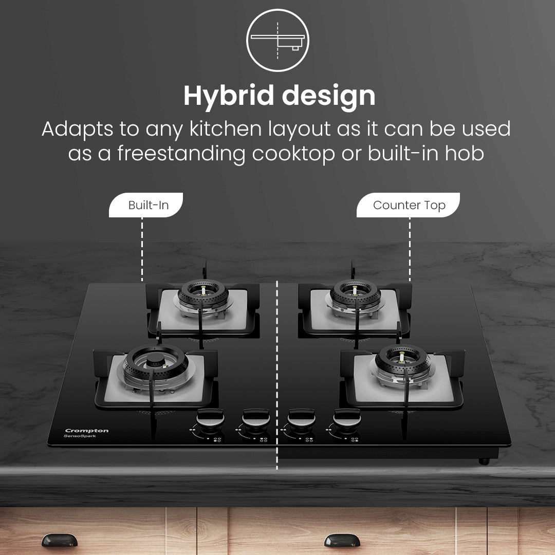 Crompton Hob Sensospark 65Cm 4 Burner