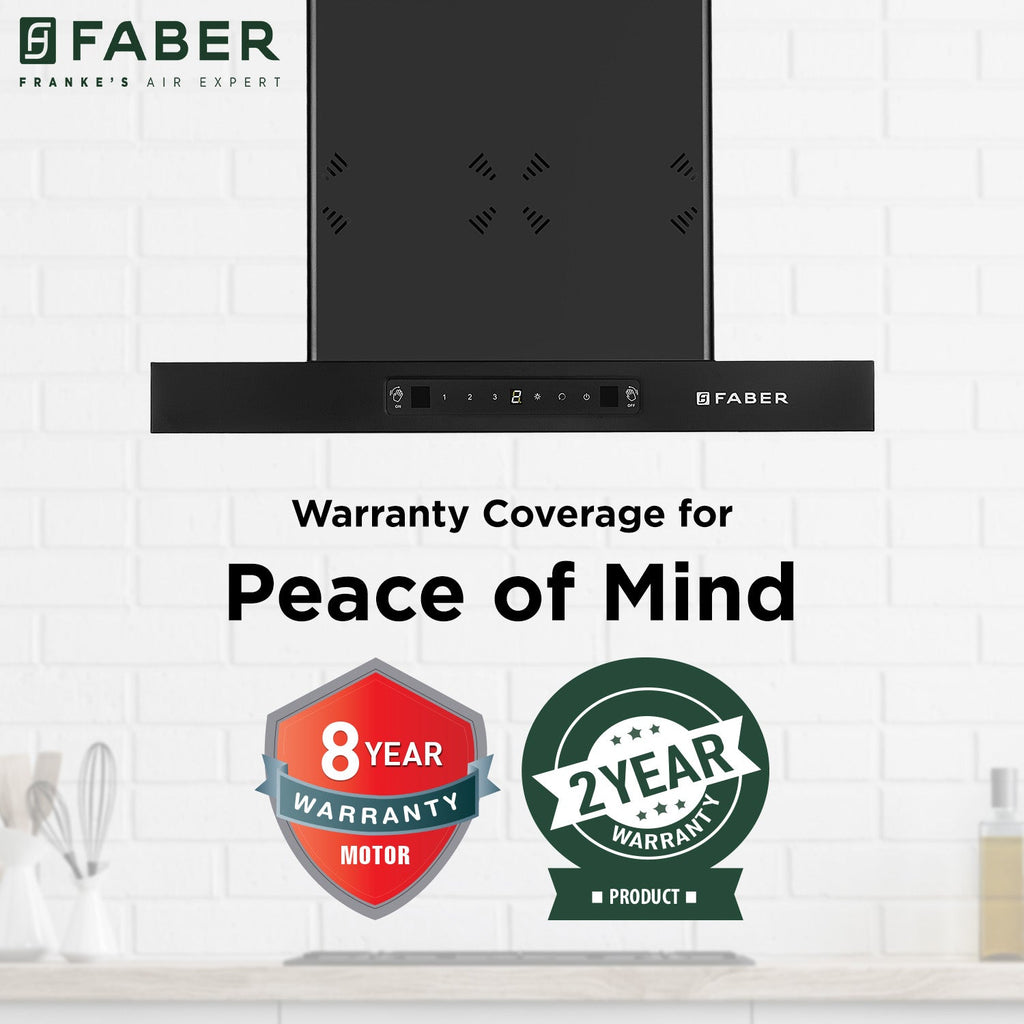 Faber HOOD BONITO 3D 60cm IND HC SC FL BK 60 |1250 m³/hr Suction Power | Auto Clean Filterless Chimney