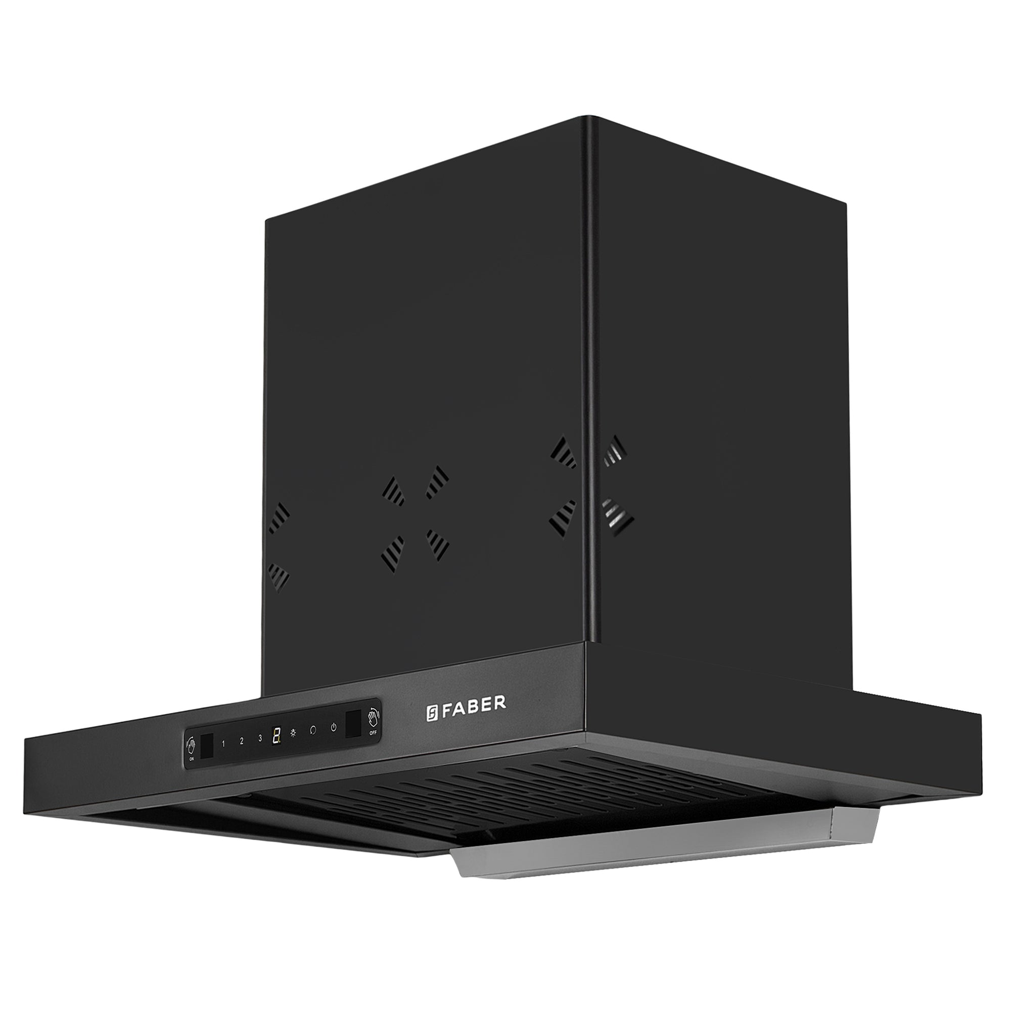 Faber HOOD BONITO 3D 60cm IND HC SC FL BK 60 |1250 m³/hr Suction Power | Auto Clean Filterless Chimney | Kitchen Jinni Delhi NCR