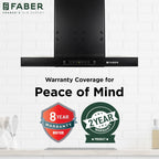 Faber HOOD BONITO 3D 75 cm IN HC SC FL BK | 1200m³/hr Suction Power | Auto Clean Filterless Chimney