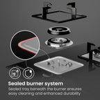 Crompton Hob Sensospark 76Cm 3 Burner