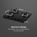 Crompton Hob Sensospark 60Cm 3 Burner