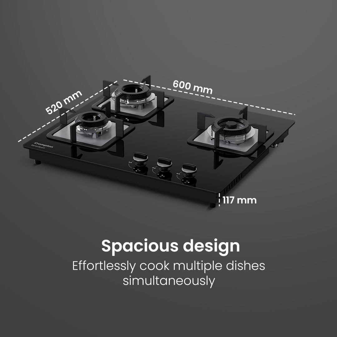 Crompton Hob Sensospark 60Cm 3 Burner