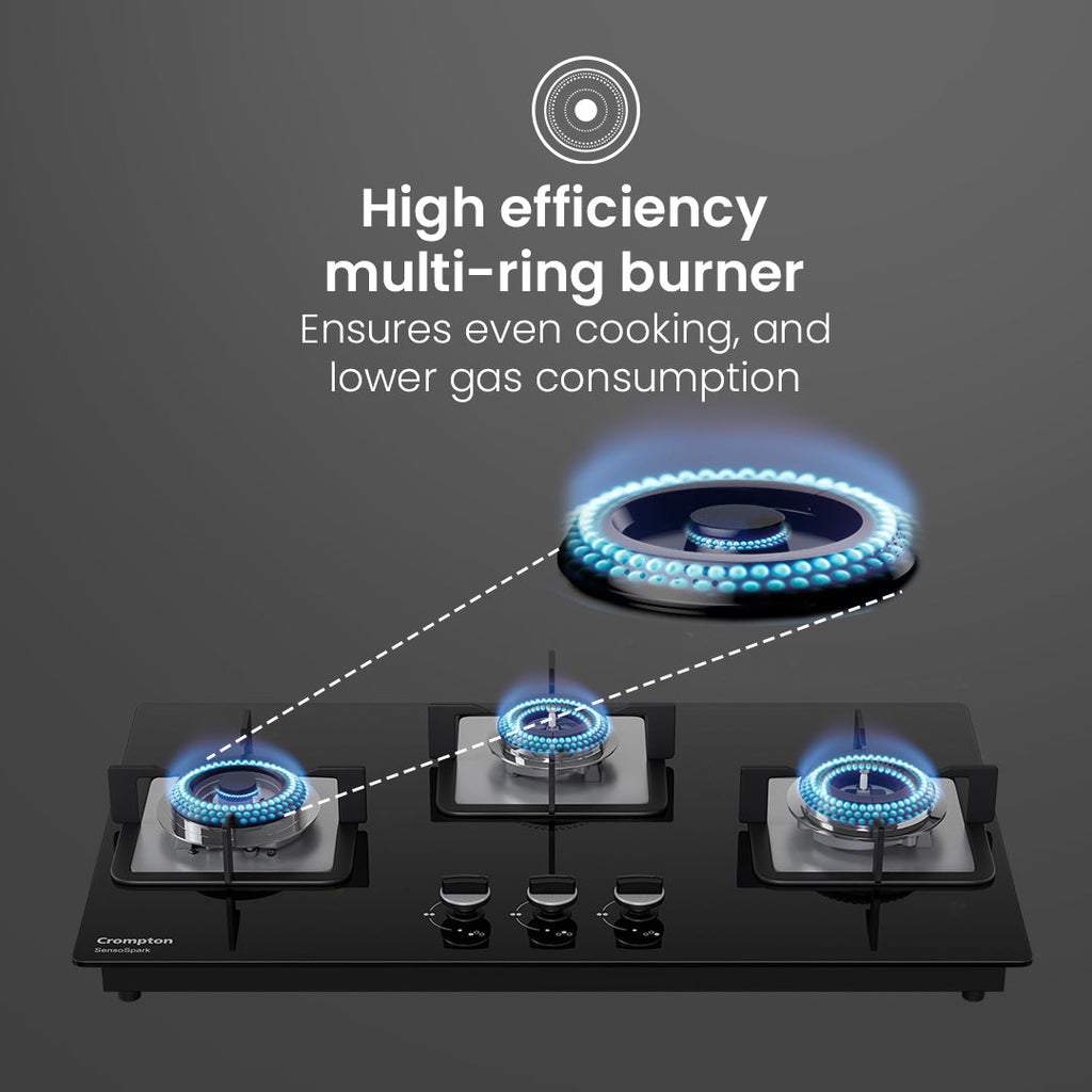 Crompton Hob Sensospark 76Cm 3 Burner