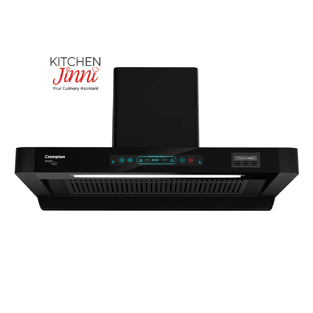 Crompton Chimney (SYB60FLE-IND) Sylvaire | 2100 m³/hr Suction |  Auto-Clean Chimney| Kitchen Jinni Delhi NCR