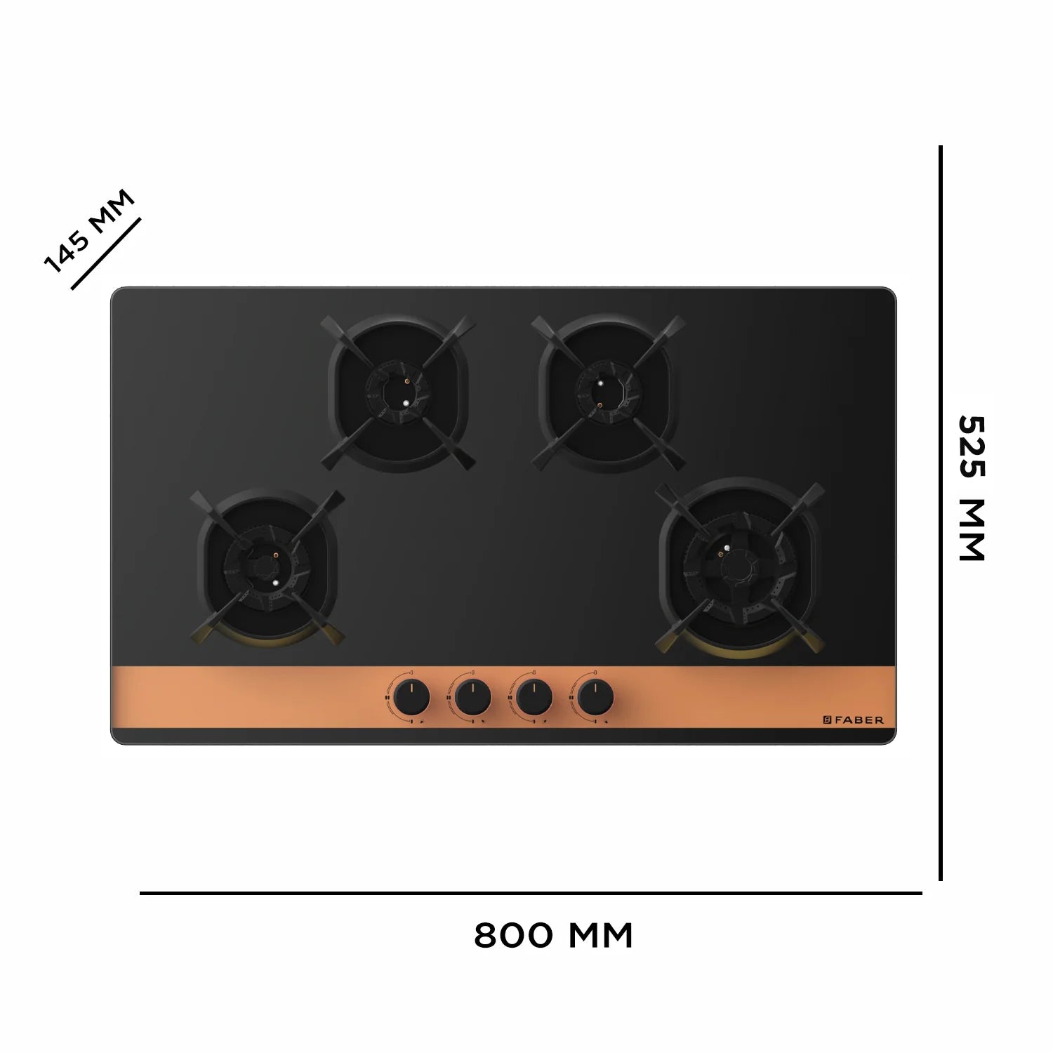 FABER HOB UTOPIA PRO HT 80 cm 4 Burner CI
